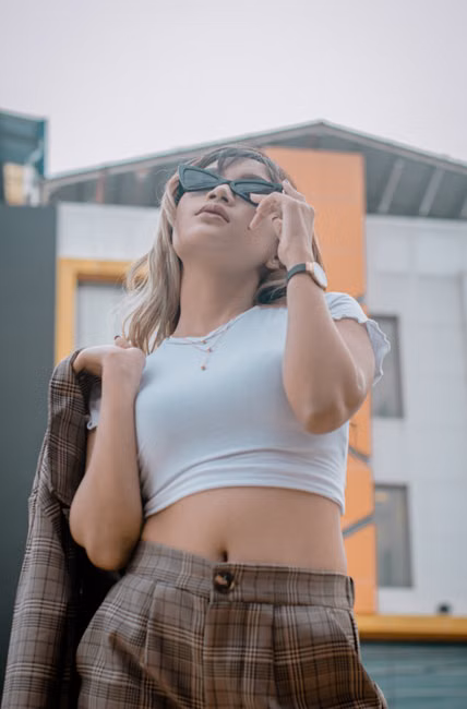 Blusa Canelada Bege Manga Longa